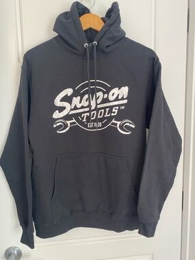 Snap-on Tools Men's Black Pullover Hoodie Adult Medium Mechanic Grease Monkey